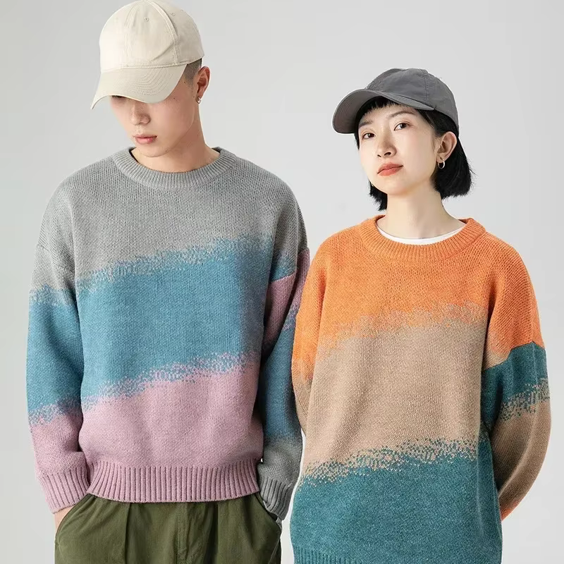 Pull en tricot à col rond pour hommes