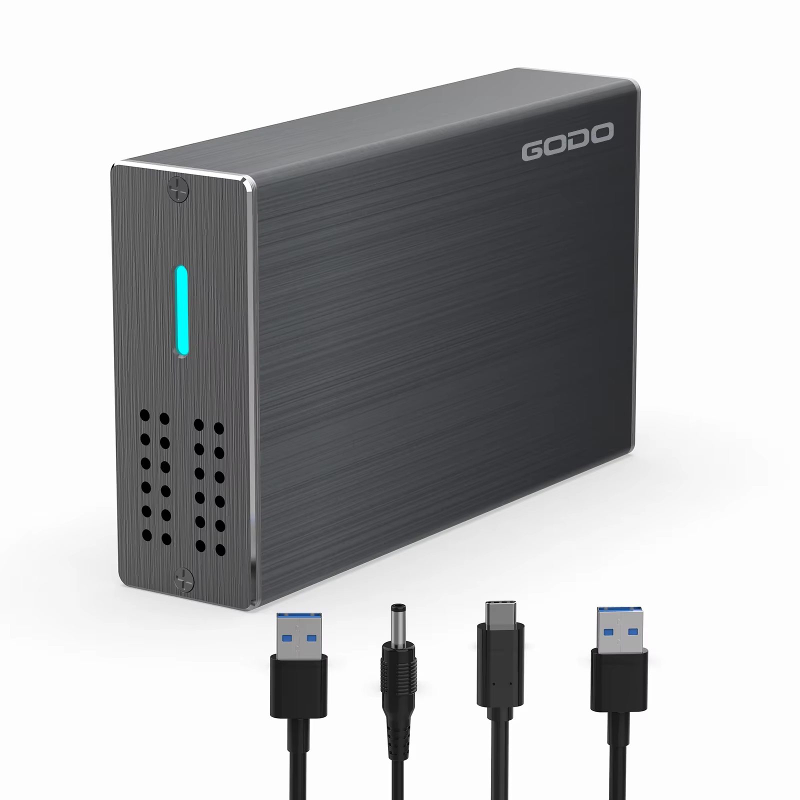 Boîtier de disque dur externe GODO 2,5 pouces à double baie, boîtier pour disque dur SSD, type RAID, Type C, boîtier pour disque dur 2,5 pouces