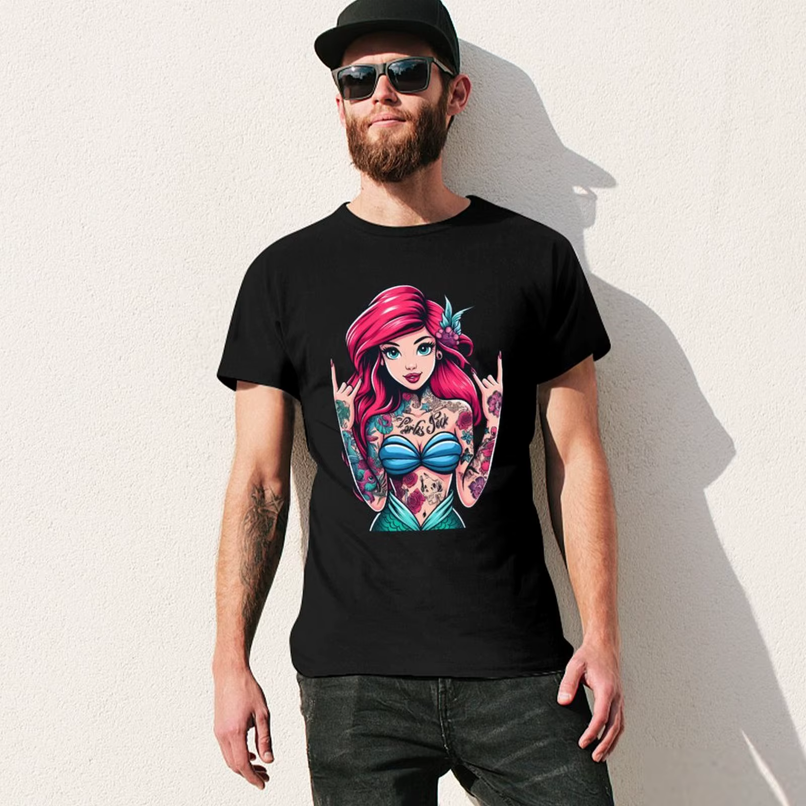 T-shirt Rock Princess of the Oceans, grande taille, en coton doux
