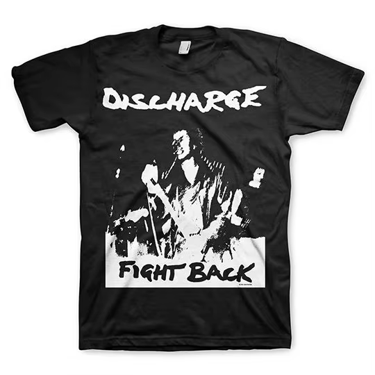T-shirt punk en coton à manches courtes avec motif de groupe britannique