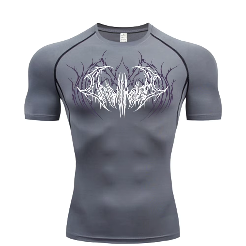 2025 Compression t-shirt hommes à manches courtes Sport t-shirts Fitness course vêtements