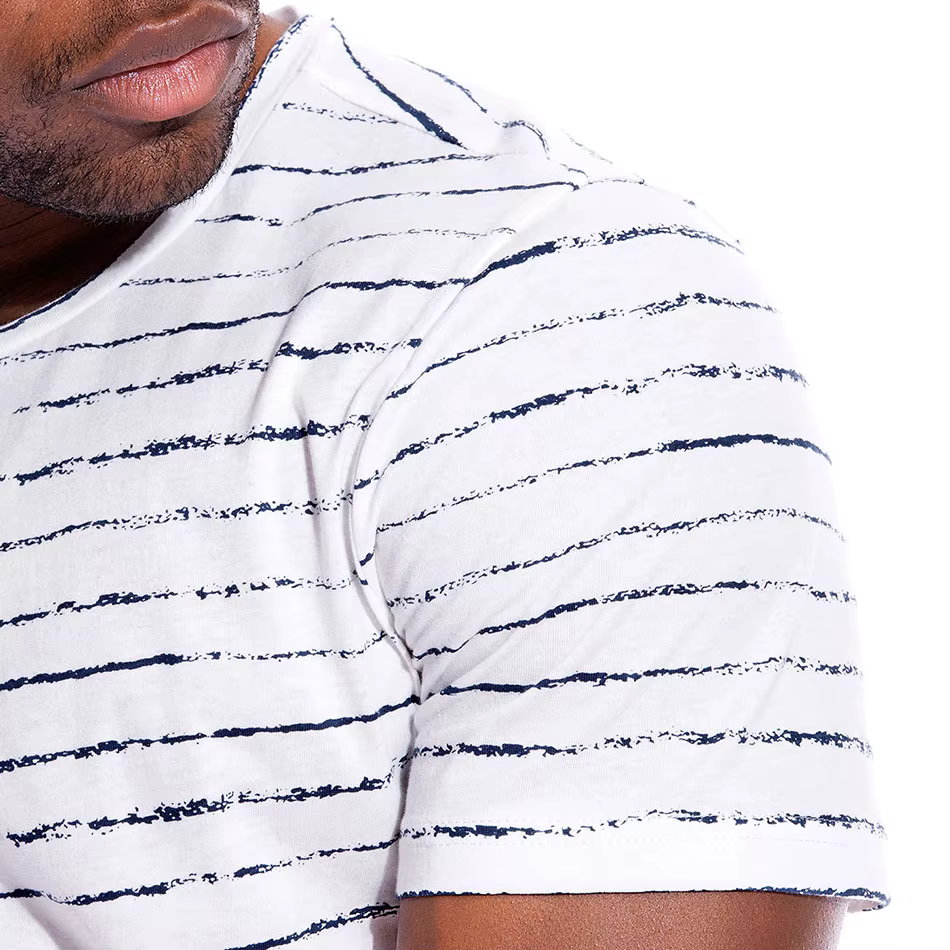 T-shirt à rayures zébrées pour homme