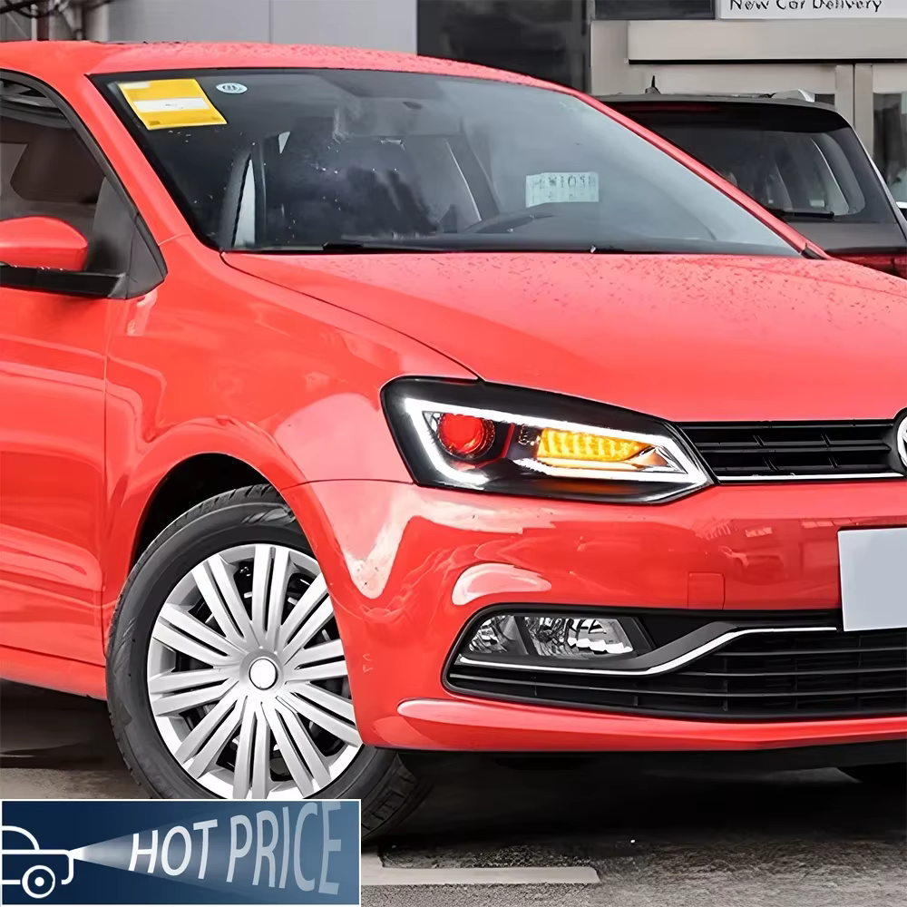 Feux avant de voiture pour VW Polo 2011 – 2017, assemblage de phares automobiles, mise à niveau, Style A5, accessoires d'objectif de projecteur LED, Plug and Play