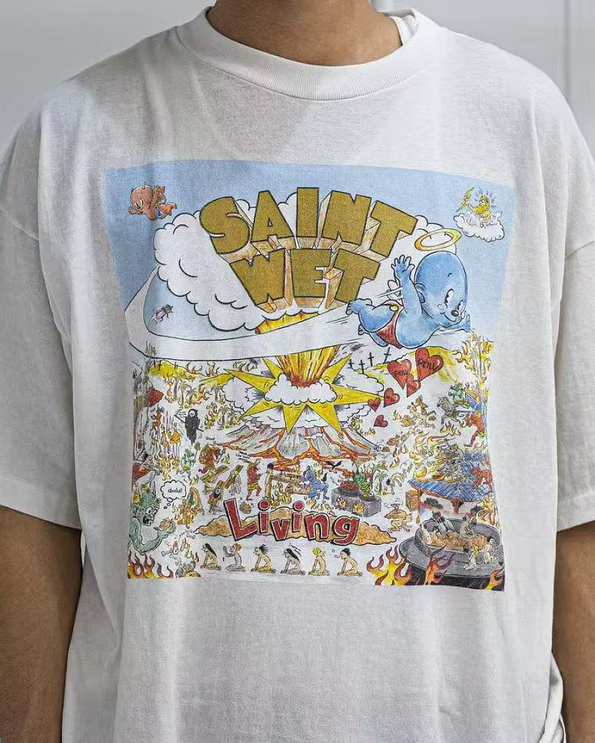 SAINT T-shirts blancs à manches courtes