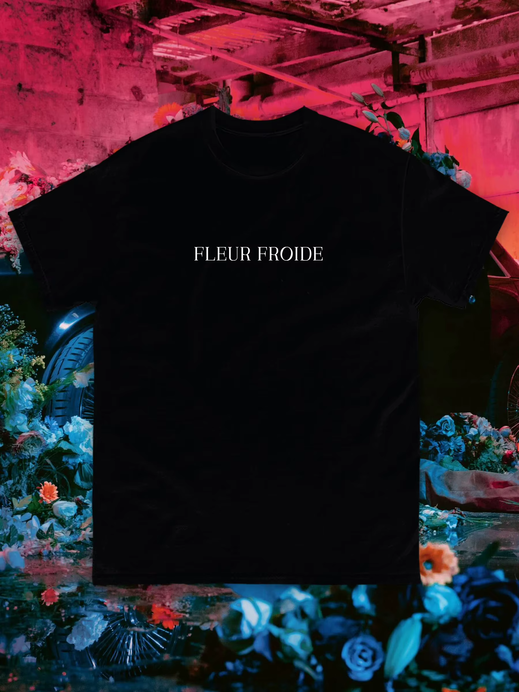 T-shirt graphique Fleur Froide style Tayc français pour hommes et femmes