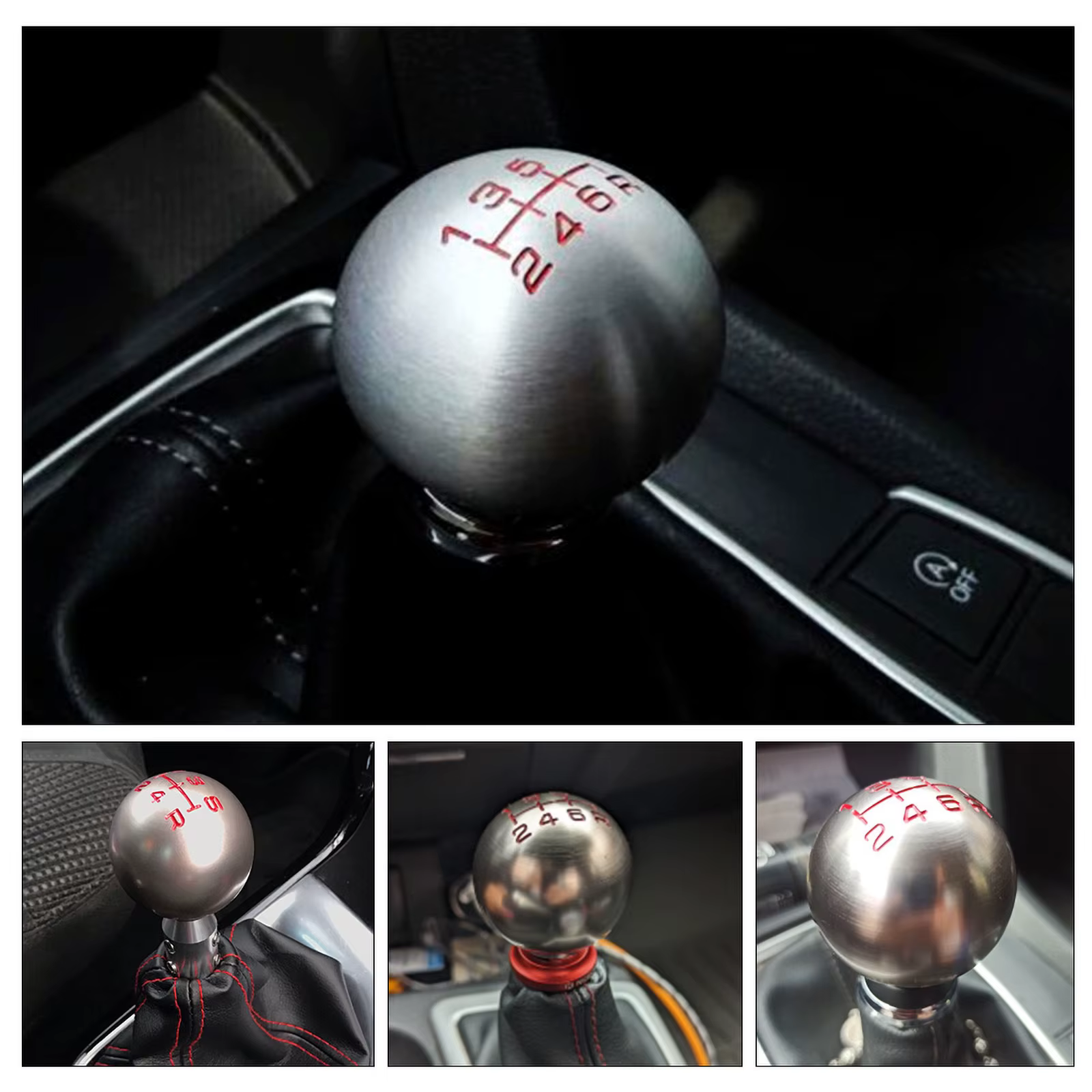 Pommeau de levier de vitesse de voiture 5/6 vitesses