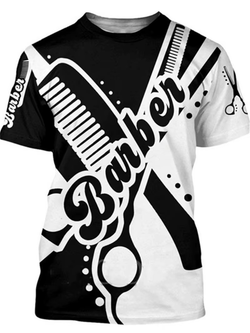 T-shirt de travail de barbier pour hommes