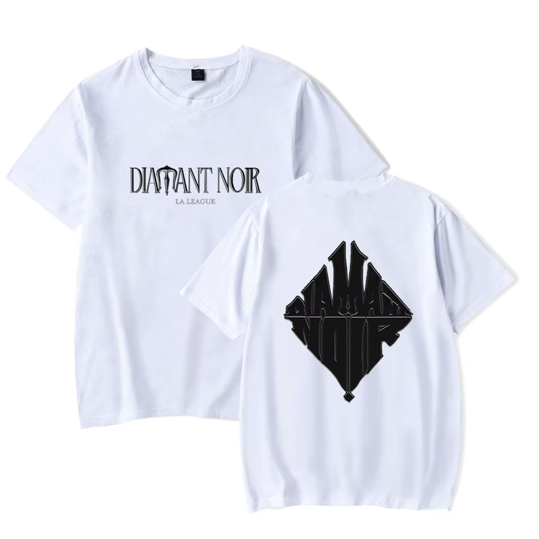 Werenoi Diamant Noir T-shirt Unique à manches courtes hauts