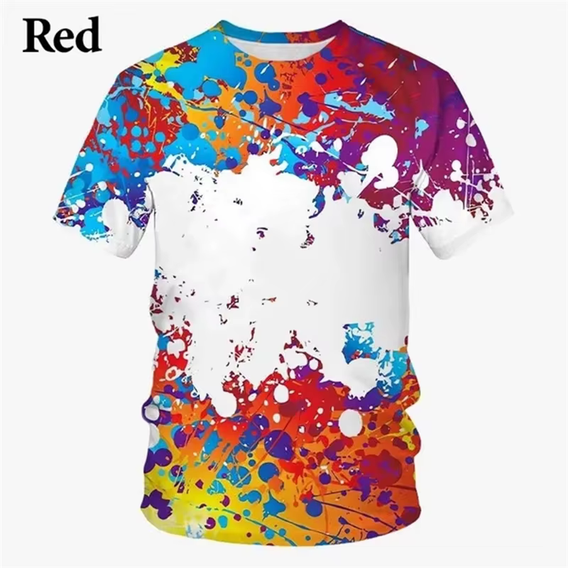 T-shirt imprimé graffiti 3D pour homme