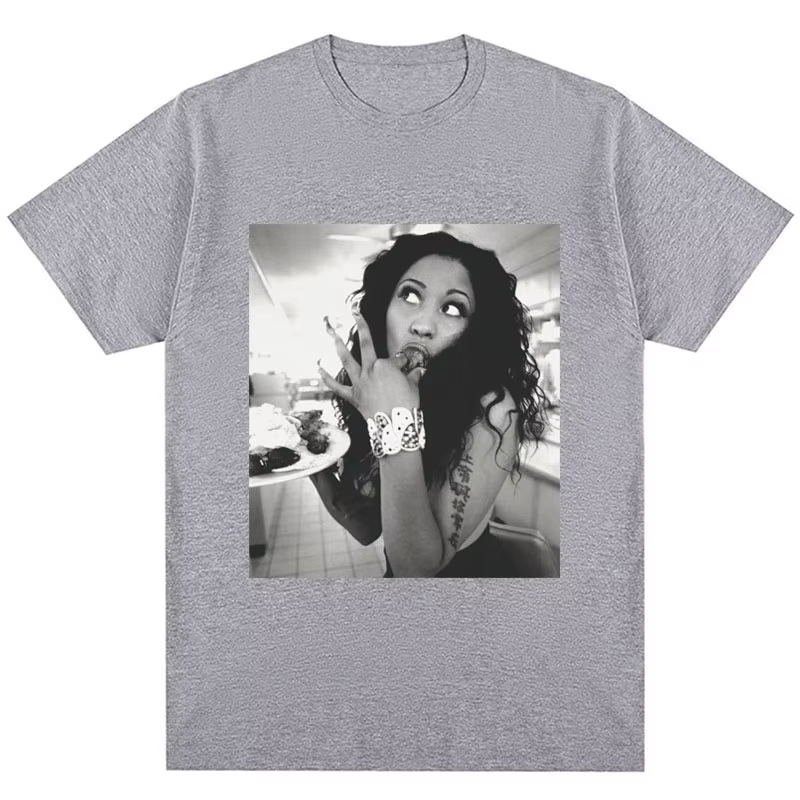 Rap artiste Nicki Minaj imprimé rétro T-shirt foand Hip-hop mode décontracté été