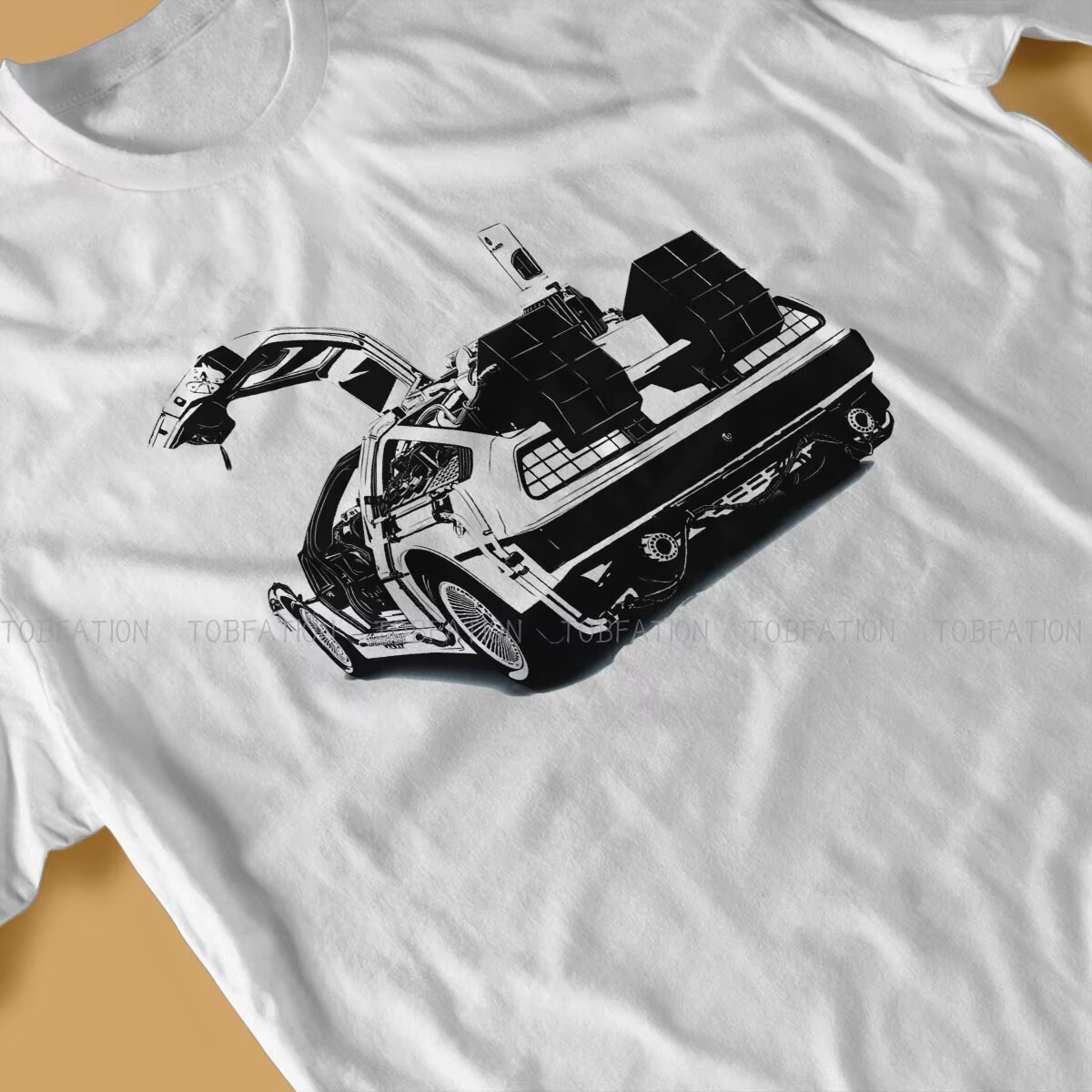 T-shirt dos to the Future Delorean Vector pour hommes