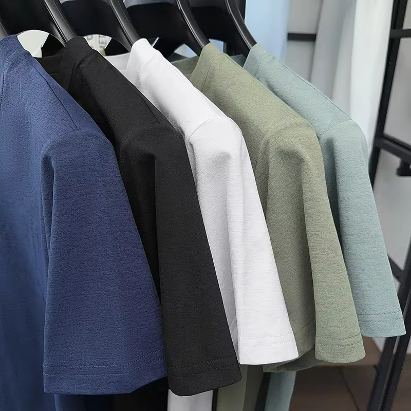 T-shirt Henley basique pour homme