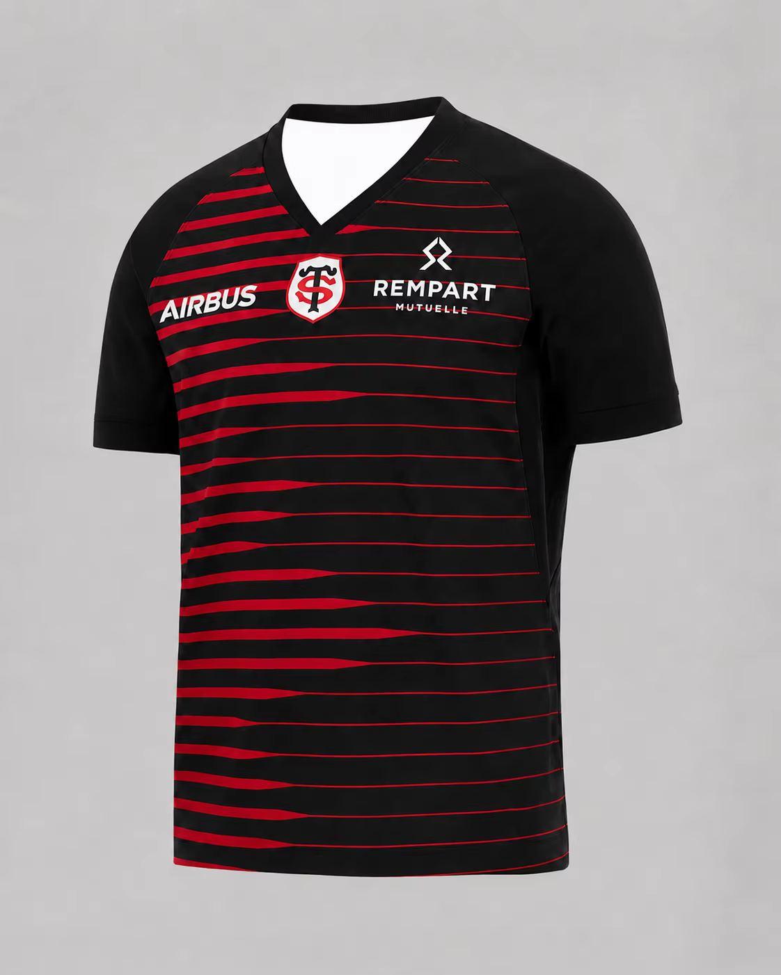 Maillot de rugby extérieur Toulousain 2026 pour hommes, femmes et enfants, blanc et rouge, col en V, manches courtes, sublimé, haut d'entraînement sportif, cadeaux pour les fans