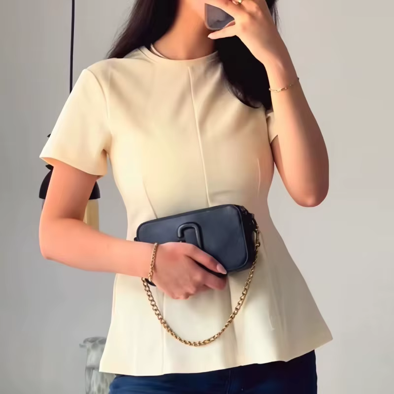 HXAO t-shirt femme jaune violet haut femmes été 2025 décontracté hauts à manches courtes col rond coupe ajustée