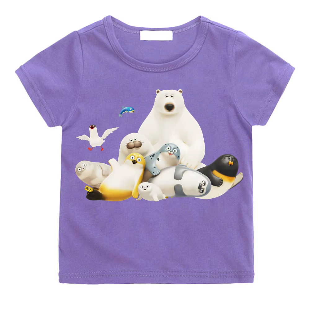 SEALOOK SHOP T-shirts dessin animé imprimé mignon 100% coton t-shirt
