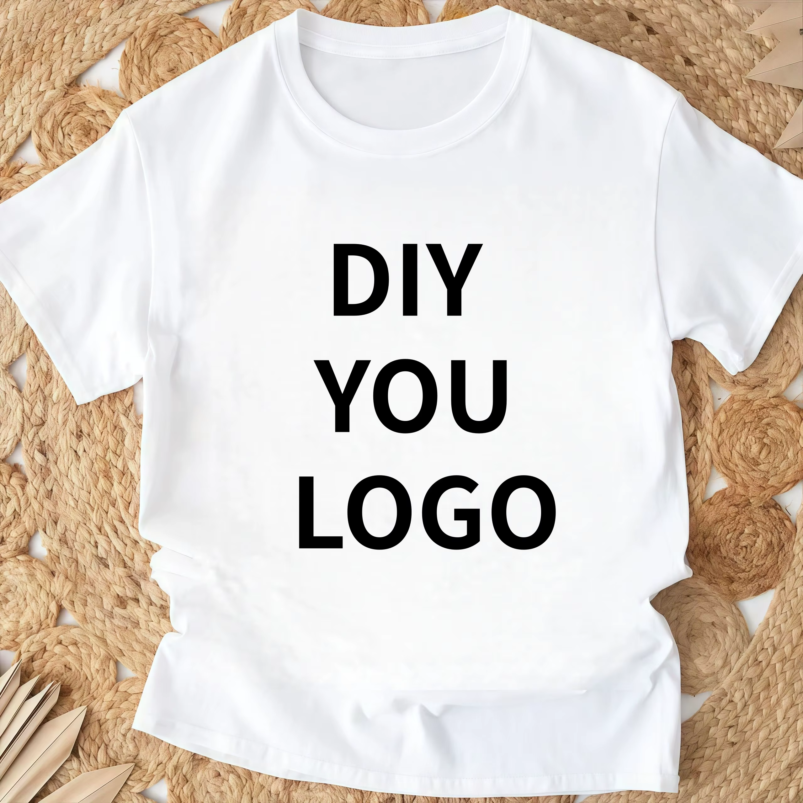 DIY ! T-shirt personnalisé à col rond imprimé 100 % coton pour adultes/enfants, idéal pour les cadeaux. Personnalisable avec votre design, votre logo et votre texte