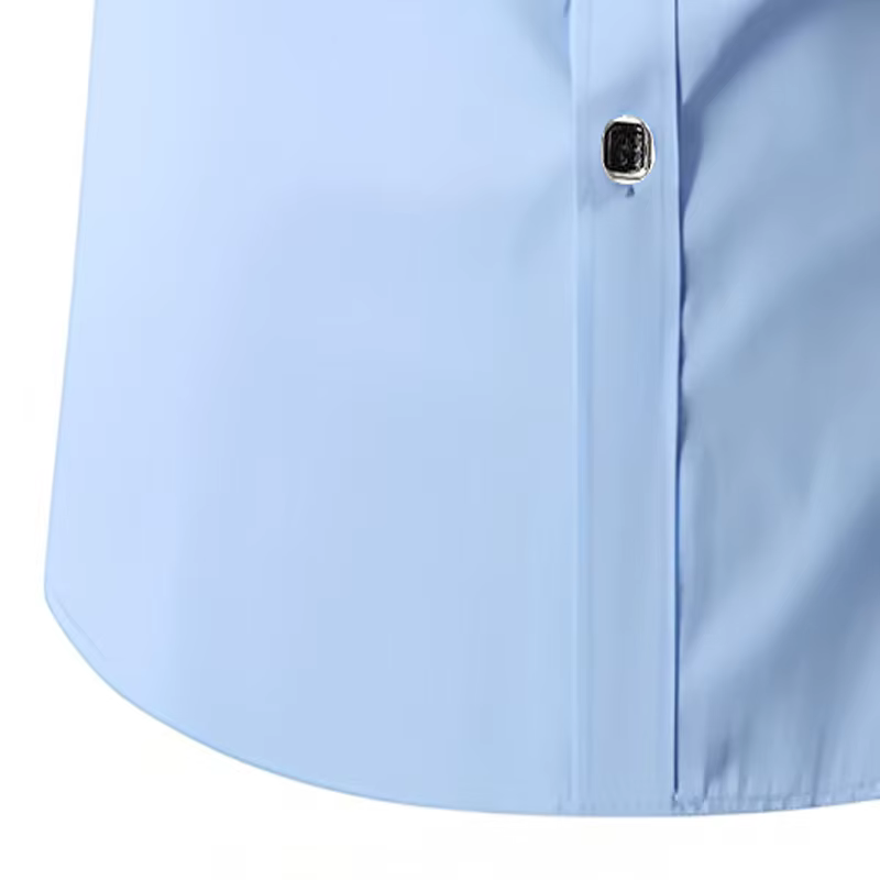 Chemise bleue unie pour homme