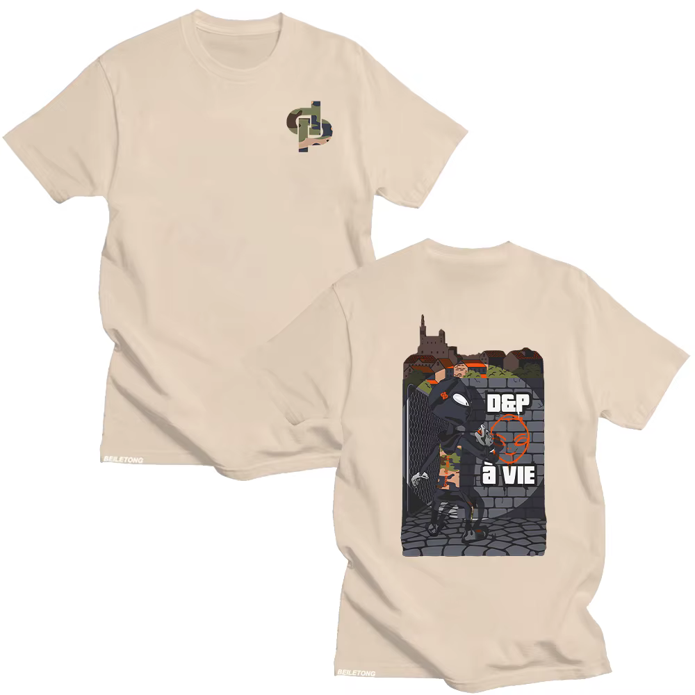 D & p À Vie Box T-Shirt rappeur JuL t-shirts hommes Style de rue pur coton