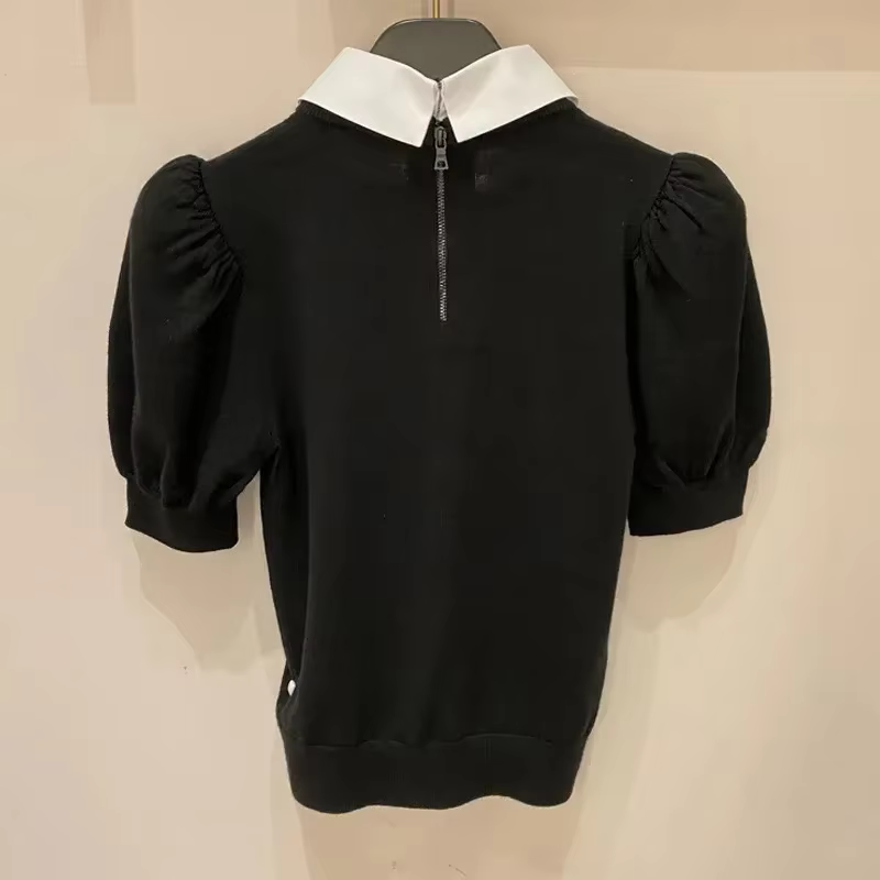 T-shirts en maille coréens pour femme