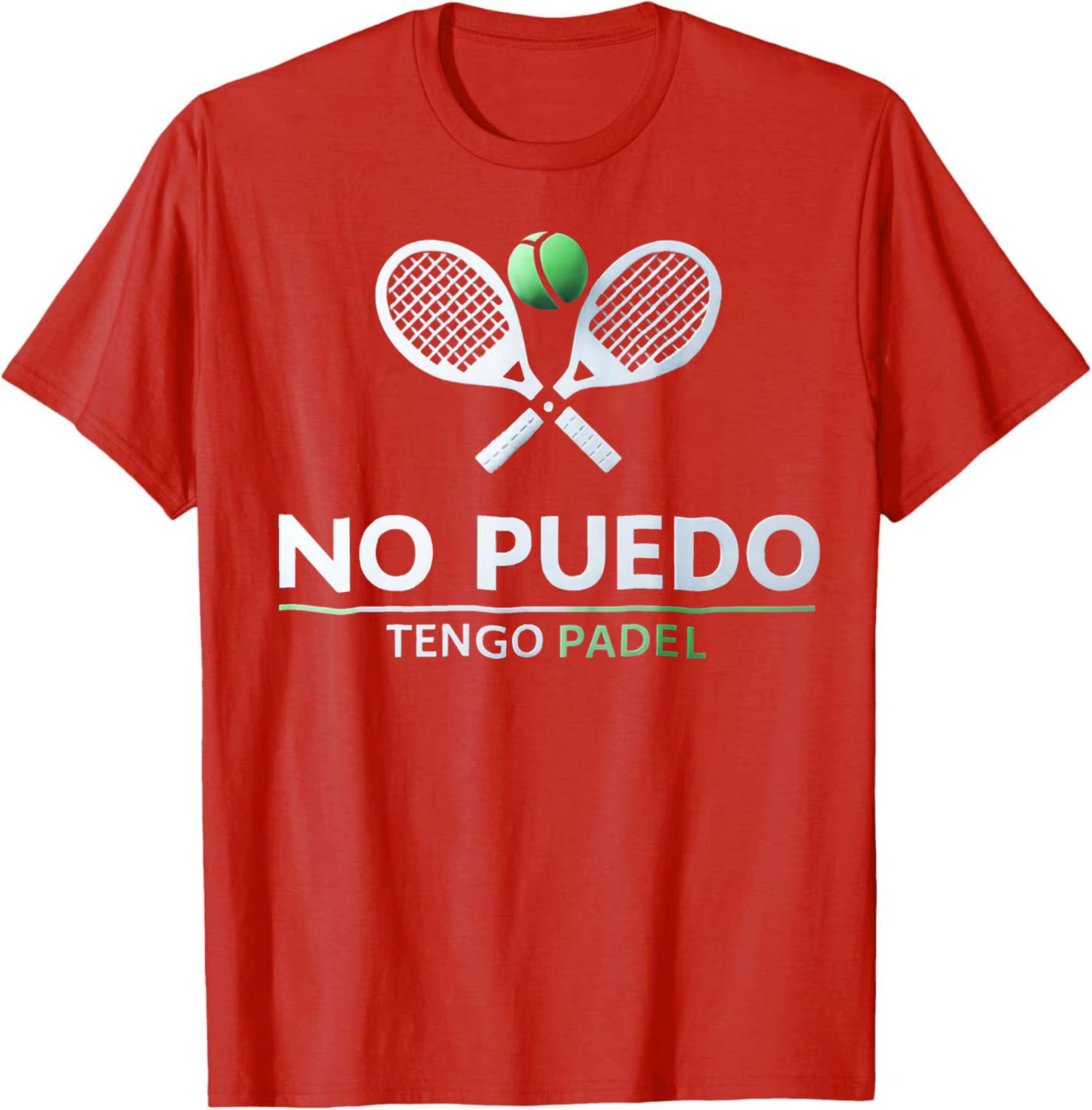 T-shirt décontracté en coton avec citation amusante « I Can't Have Padel No Puedo Tengo