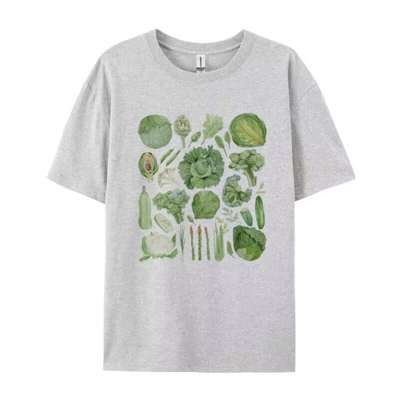 T-shirt graphique vintage à motif végétal