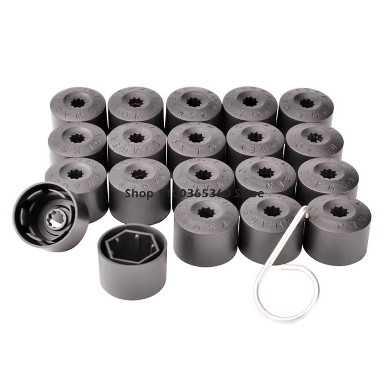 Bouchons de vis de pneu, accessoires de couvercle de boulon d'écrou de moyeu de roue de voiture, pour VW Volkswagen Jetta Polo Tiguan Golf MK4 Passat B6 Seat Leon Ibiza
