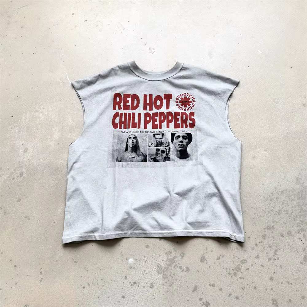 Saint RHCP T-shirt à manches coupées pour hommes et femmes