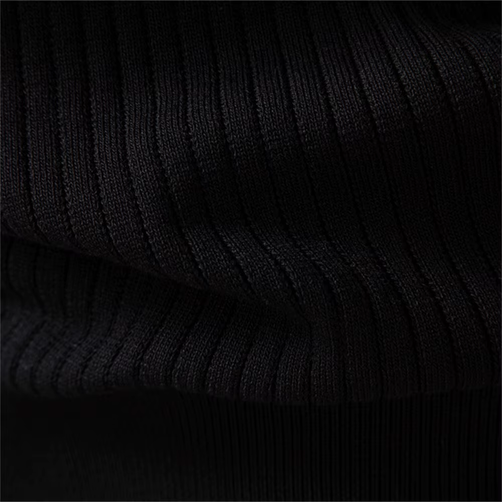 AIOPESON bouton patte Polo hommes côtelé rayure à manches longues coupe contemporaine minimaliste automne hiver Premium haut d'affaires