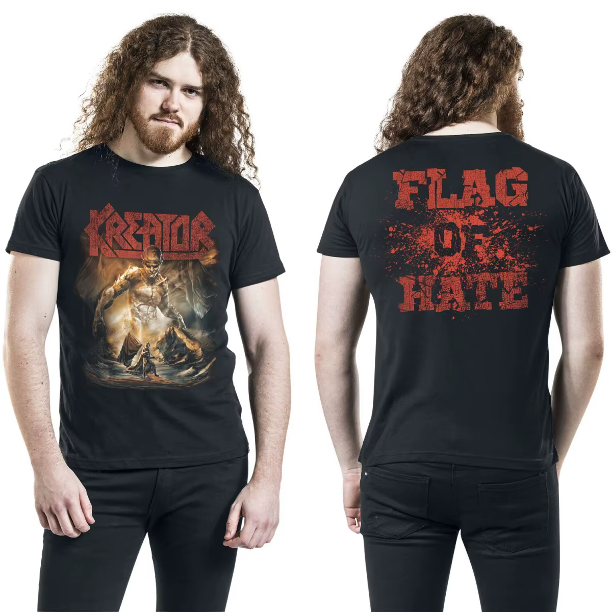 Nouveau T-shirt en coton graphique Kreator unisexe
