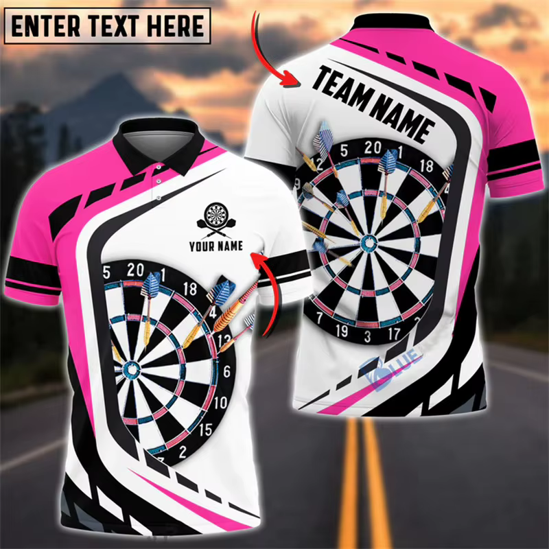 2025 Nouveau design Polos Unisexe Personnalité Nom personnalisé Bouton de revers Polo Unique Impression 3D Sport d'été Haut respirant