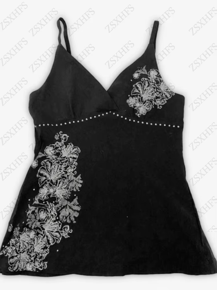 Harajuku t-shirt haut court femmes vêtements Streetwear Vintage été fronde Kpop Camis Femme Punk Sexy débardeurs esthétique t-shirts