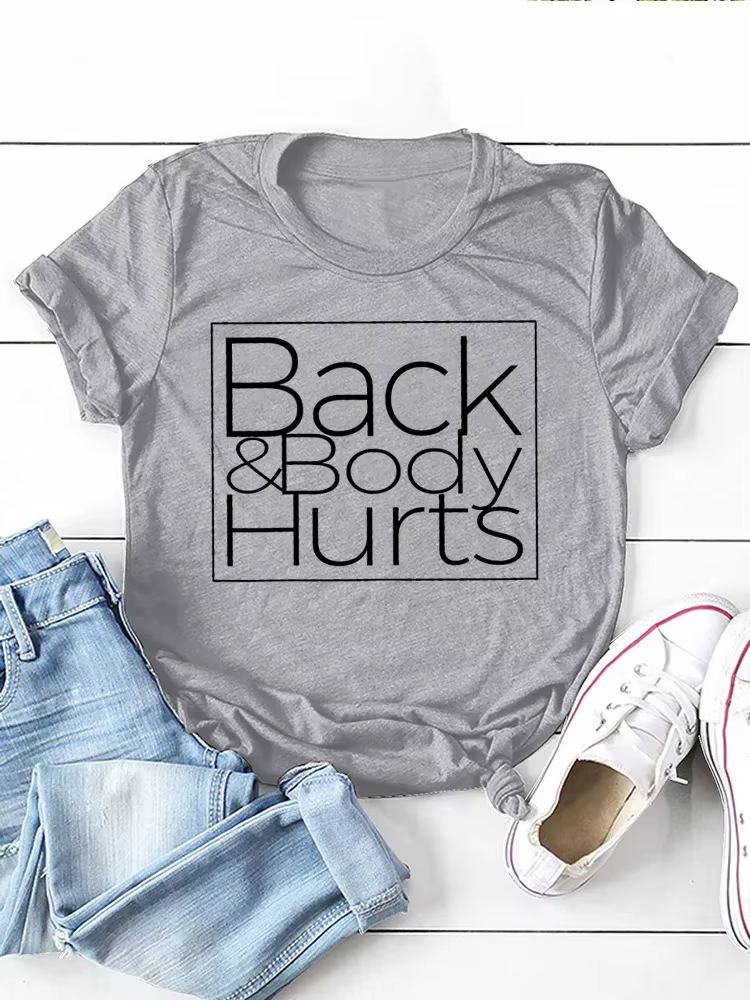 T-shirt à manches courtes et col rond pour femmes