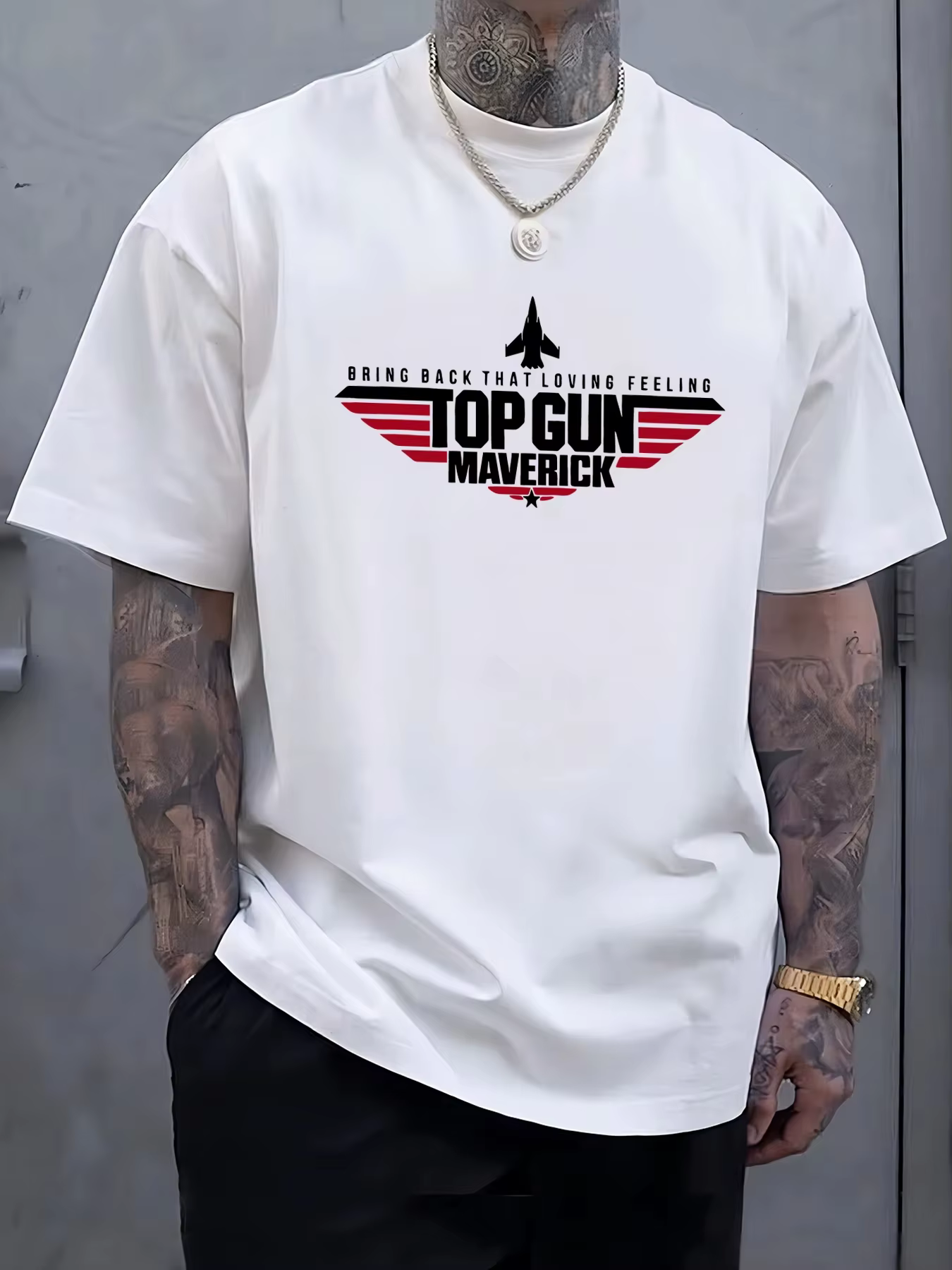 T-shirts imprimés Top Gun Maverick pour homme
