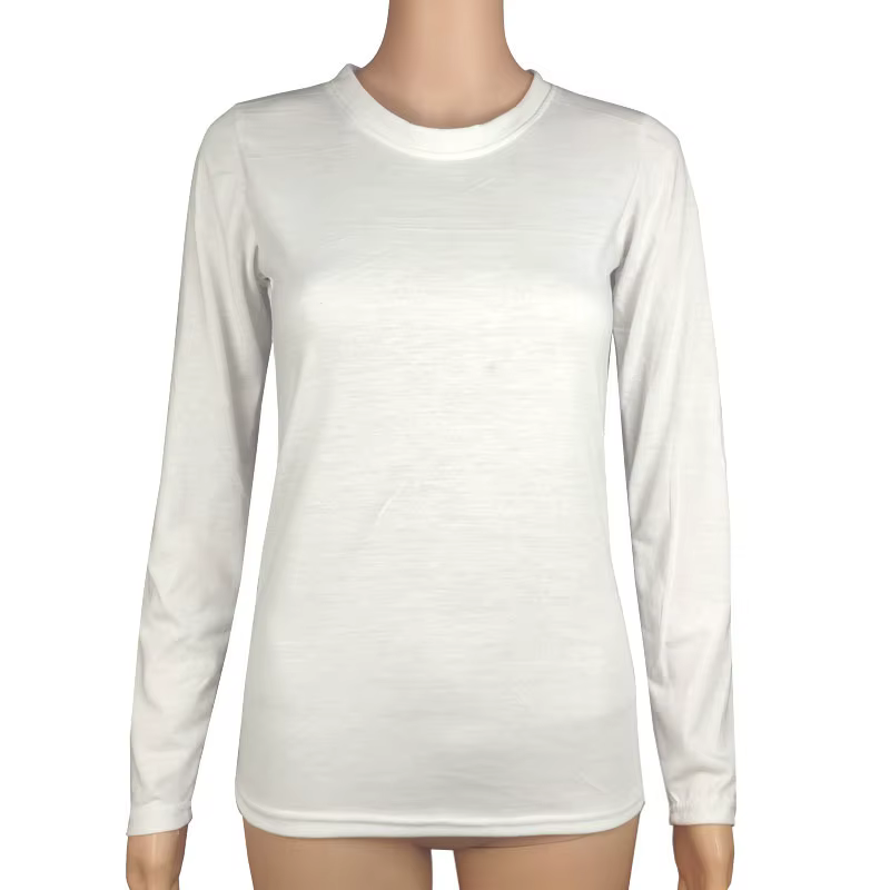 T-shirt fin à manches longues pour femmes