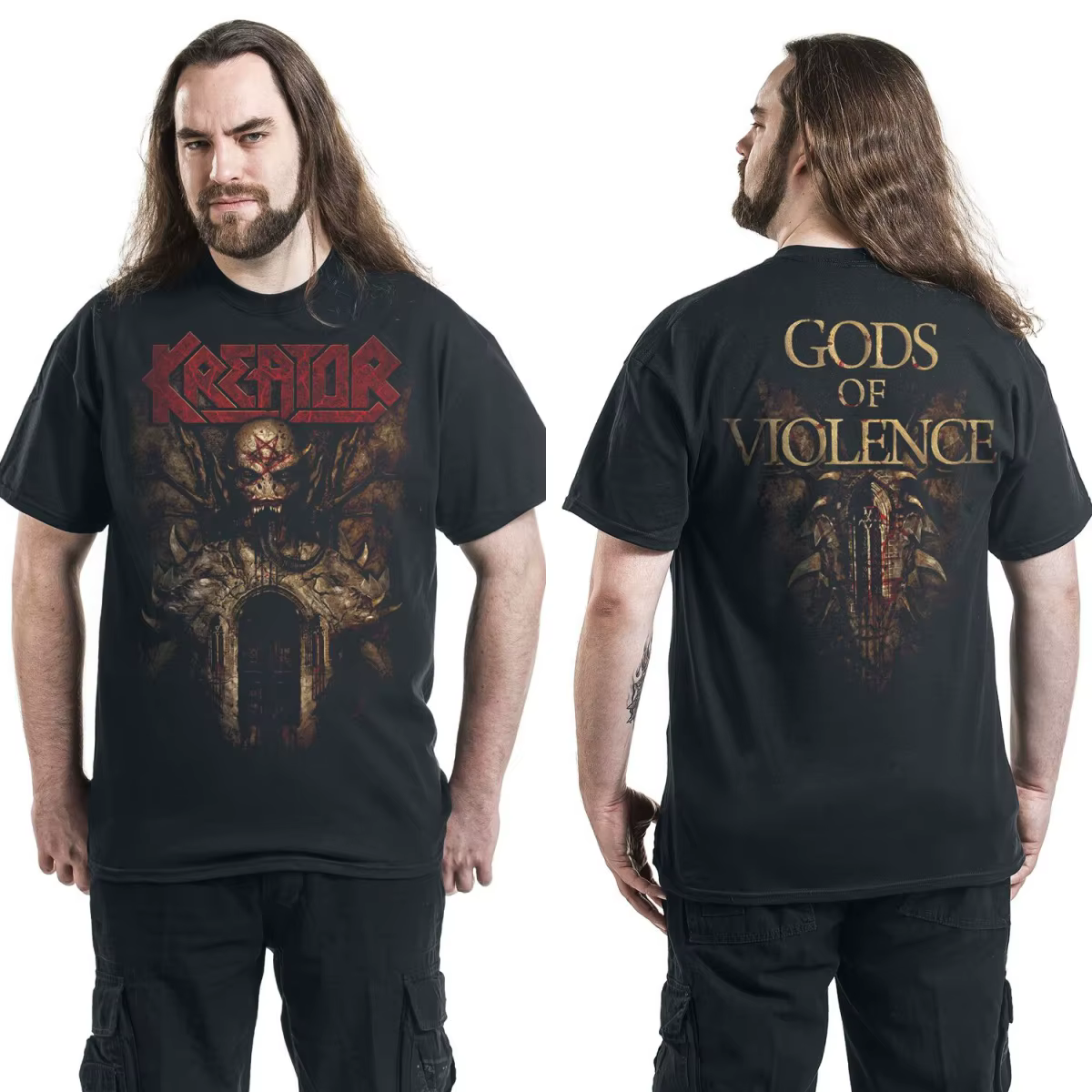 Nouveau T-shirt en coton graphique Kreator unisexe