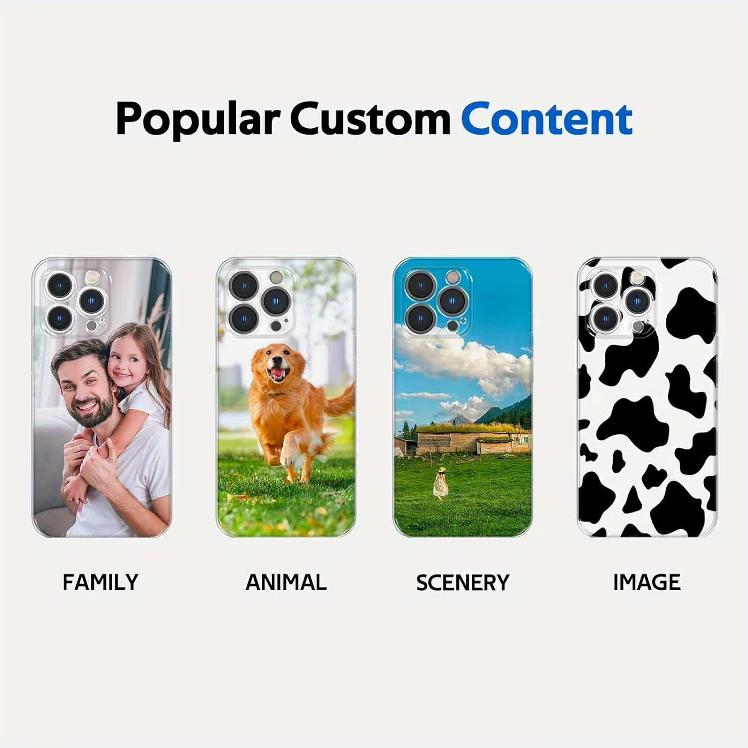 Pour iPhone 16 16e 15 14 13 12 11 Pro Max Mini SE 2020 2022 XS XR 6 6s 7 8 Plus Coque Souple Personnalisée avec Photo DIY en TPU