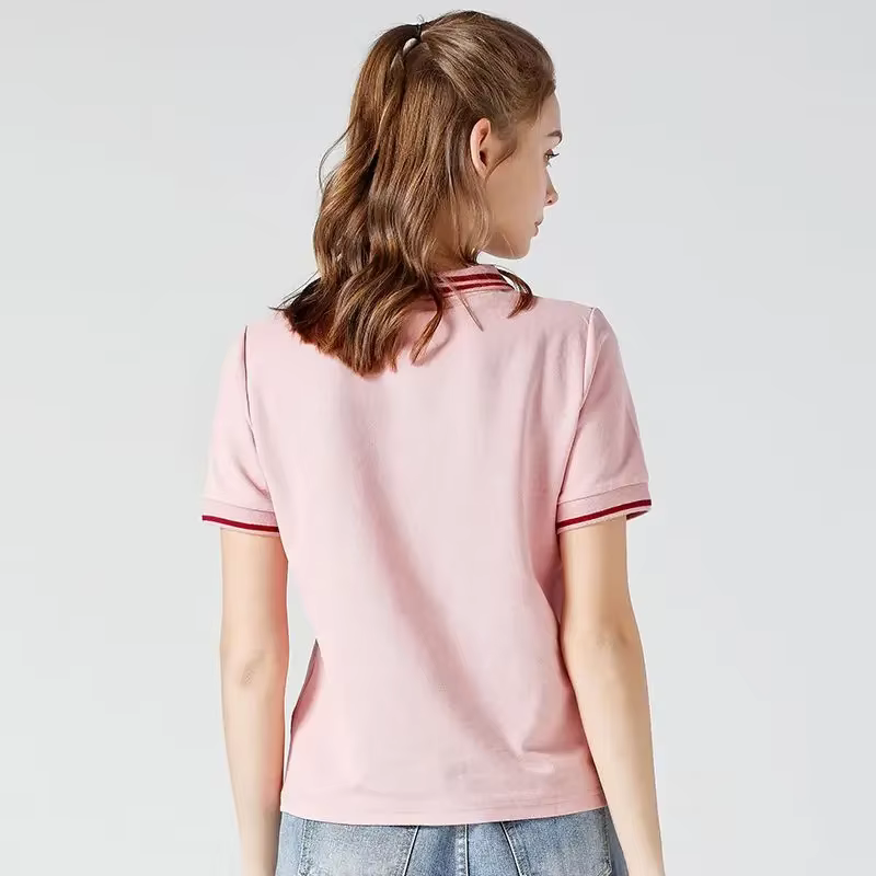 Chemise boutonnée à col polo pour femme