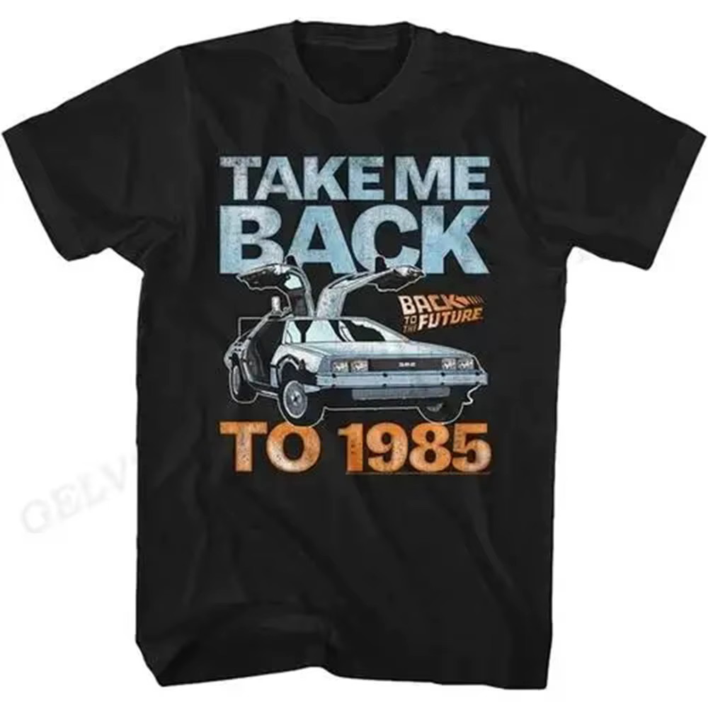 Retour vers le futur t-shirt imprimé graphique hommes femmes mode Hip Hop Streetwear à manches courtes grande taille