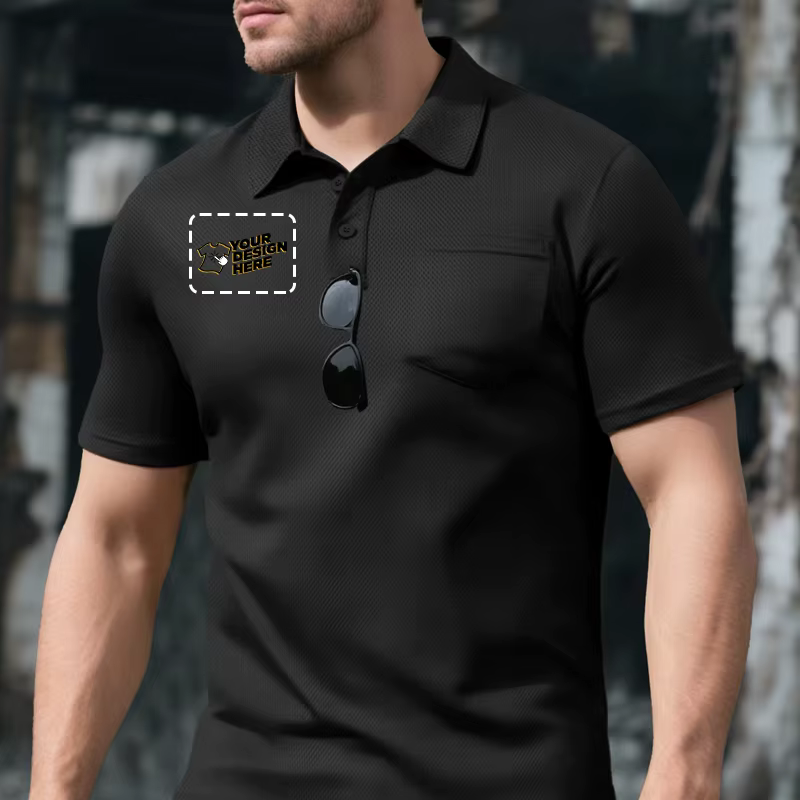 Polo à revers à manches courtes pour hommes