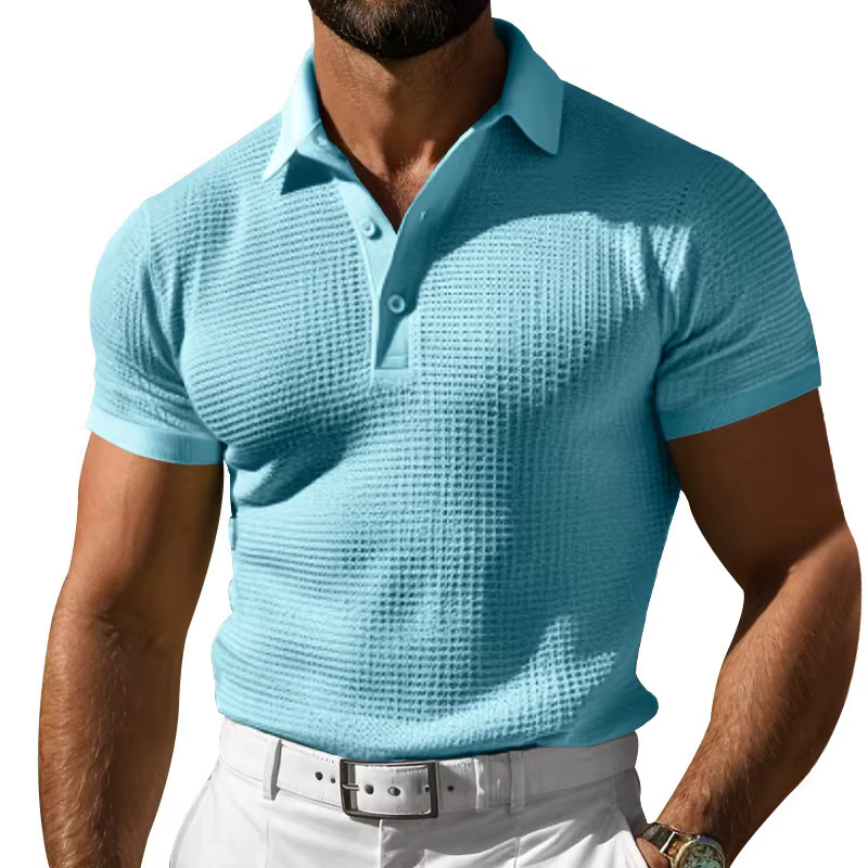 Polo décontracté à manches courtes pour hommes
