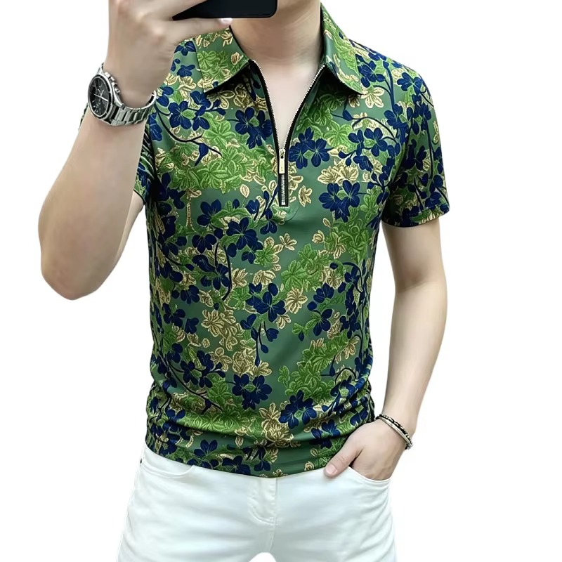 Polo imprimé tendance d'été pour homme