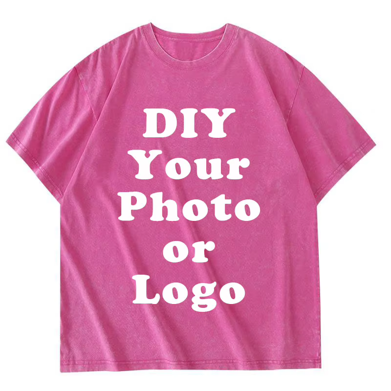 Bricolage votre Photo ou Logo personnalisé imprimé T-shirt 100% coton lavé