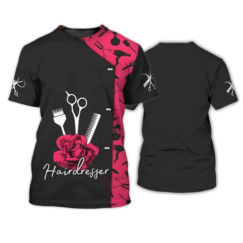 T-shirt graphique à manches courtes imprimé 3D pour hommes