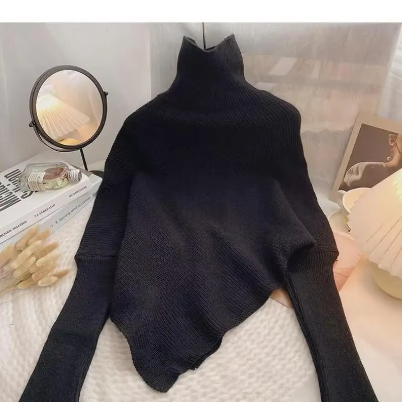 Pull Poncho en tricot asymétrique pour femmes