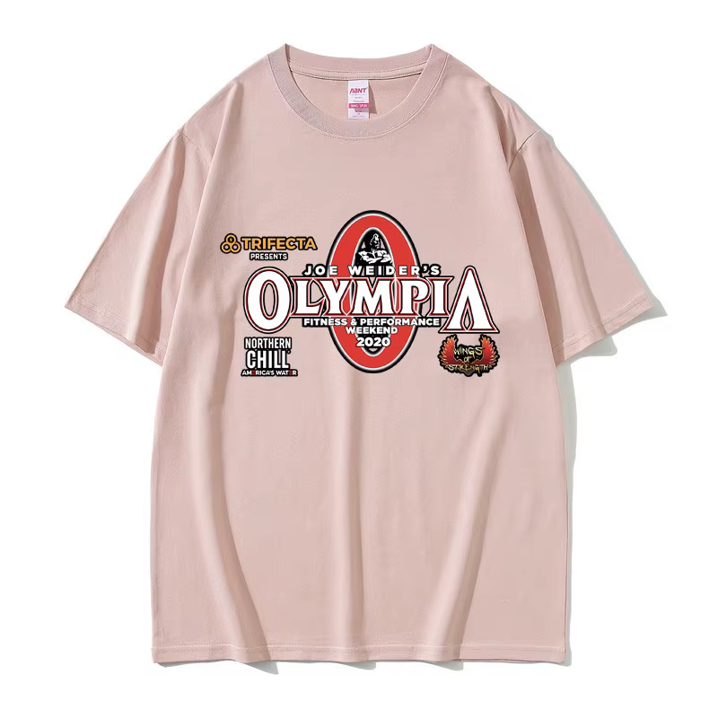 Olympia Gym Fitness pompe couverture graphique T-shirt hommes femmes mode Vintage