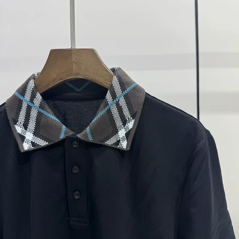 Polo tendance rétro à carreaux pour homme