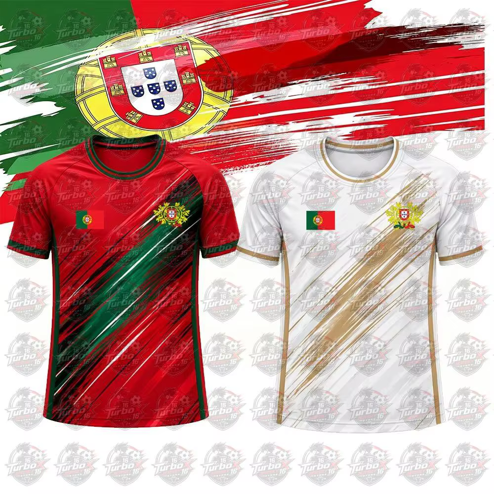 Maillot de football pour homme avec imprimé drapeau du Portugal 2026