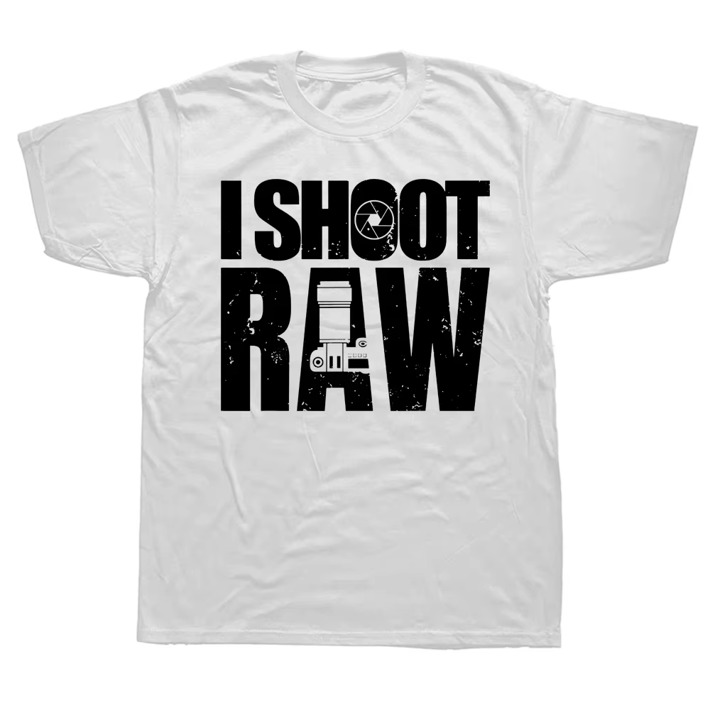 Je tiré cru photographie photographe appareil photo t-shirts graphique coton Streetwear à manches courtes cadeaux d'anniversaire Style d'été T-shirt