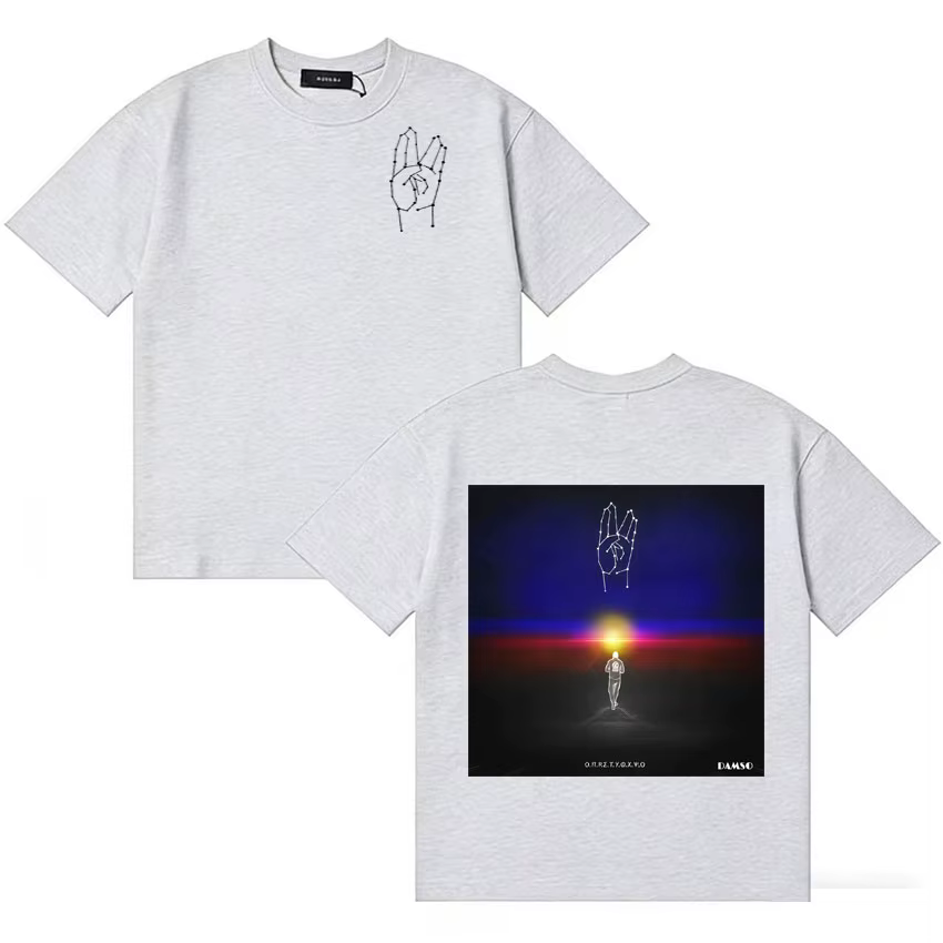 T-shirts à manches courtes surdimensionnés Damso Qalf Fashion Album Hip Hop pour hommes et femmes