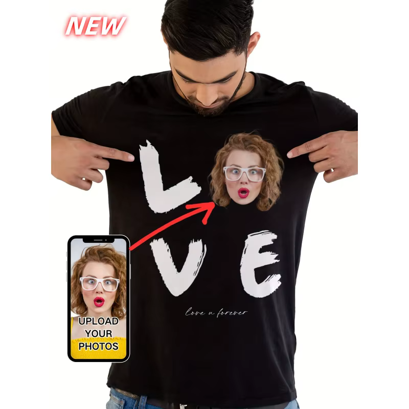 Amour motif animal de compagnie t-shirts pour hommes personnalisé Portrait 3D imprimé T-Shirt été décontracté mode haut